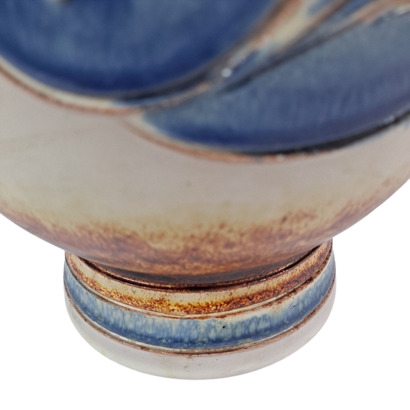 Vintage Inarco Italian Mid Century Modern Vase Drip Glaze Floral Design 14" - Picture 7 of 10